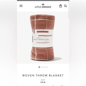 NWT Little Korboose woven throw blanket